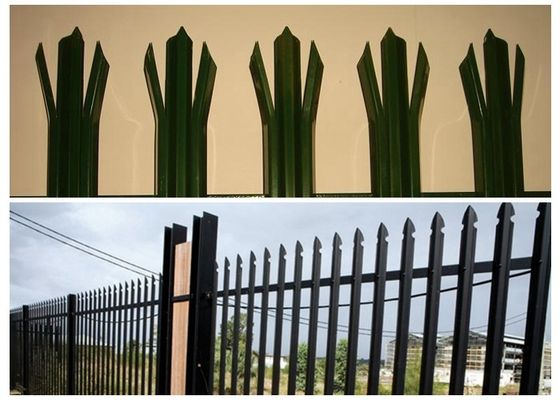 D /  W Type Hot Dip Galvanised Palisade Fencing Various Colors For Your Garden